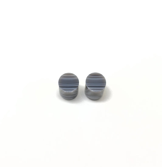 00g Botswana Agate Plugs - No Flare - 00g (10mm) - Stone Gauges